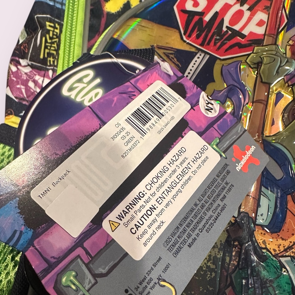 Kids Tales Of The Teenage Mutant Ninja Turtles 3D Glow In The Dark Backpack - Picture 3 of 10